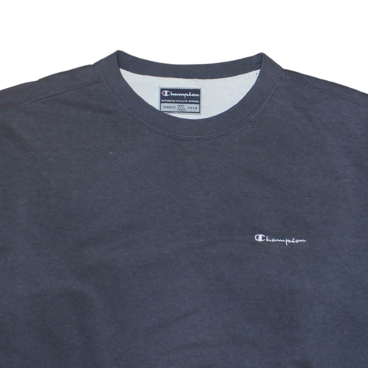 Champion Men's Blue XL Pullover Sweatshirt Crew Neck Embroidered Logo