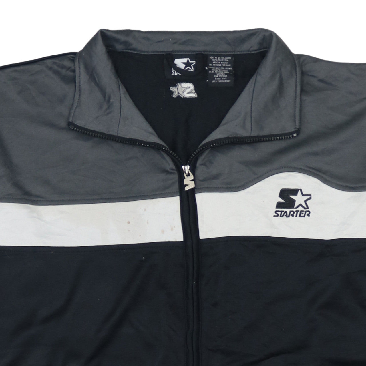 Starter Men's Black XL Full Zip Retro Sports Sweatshirt