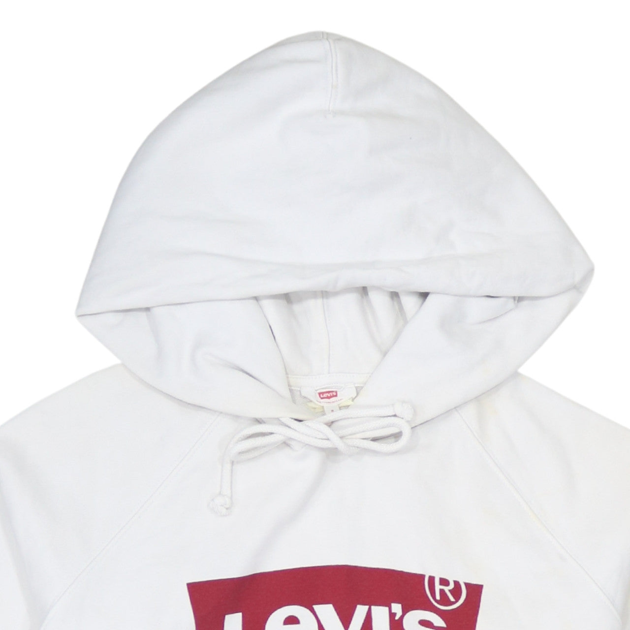 Levi's Women's White Small Logo Pullover Hoodie