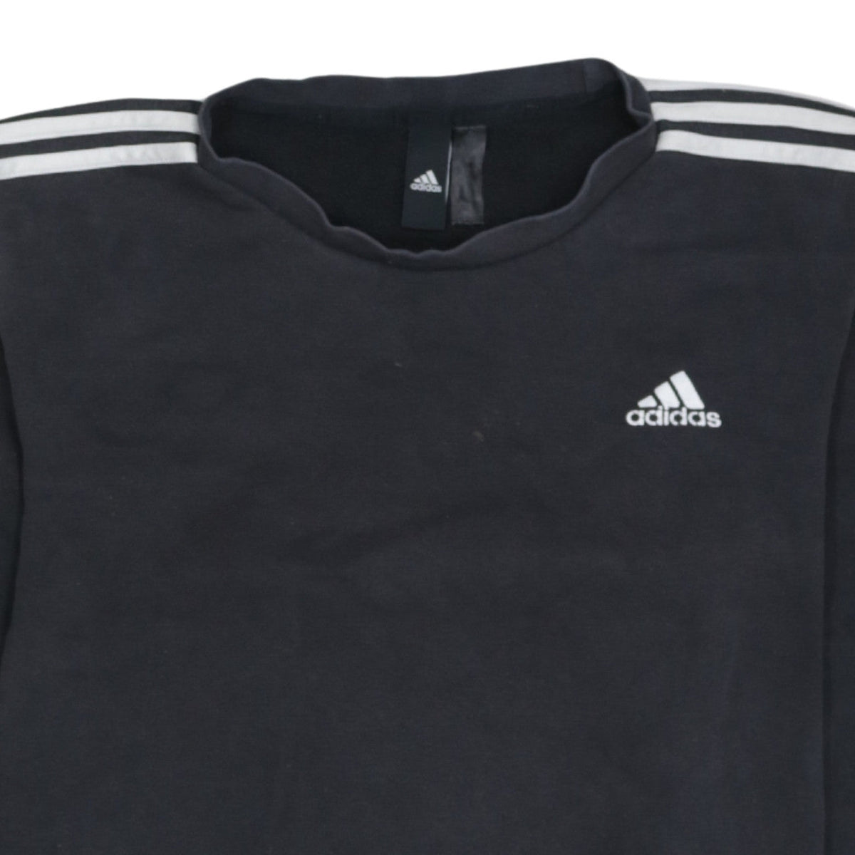 Adidas Womens Black Crew Neck Long Sleeve Pullover Sweatshirt Size M