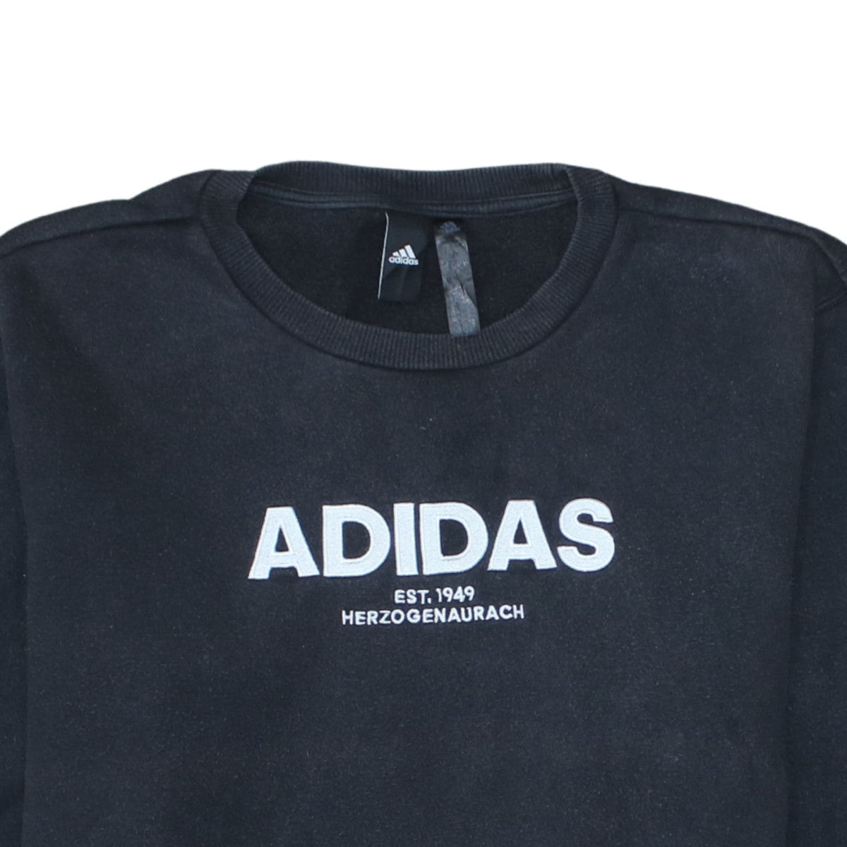 Adidas Women's Black Medium Pullover Sweatshirt Crew Neck Logo Print