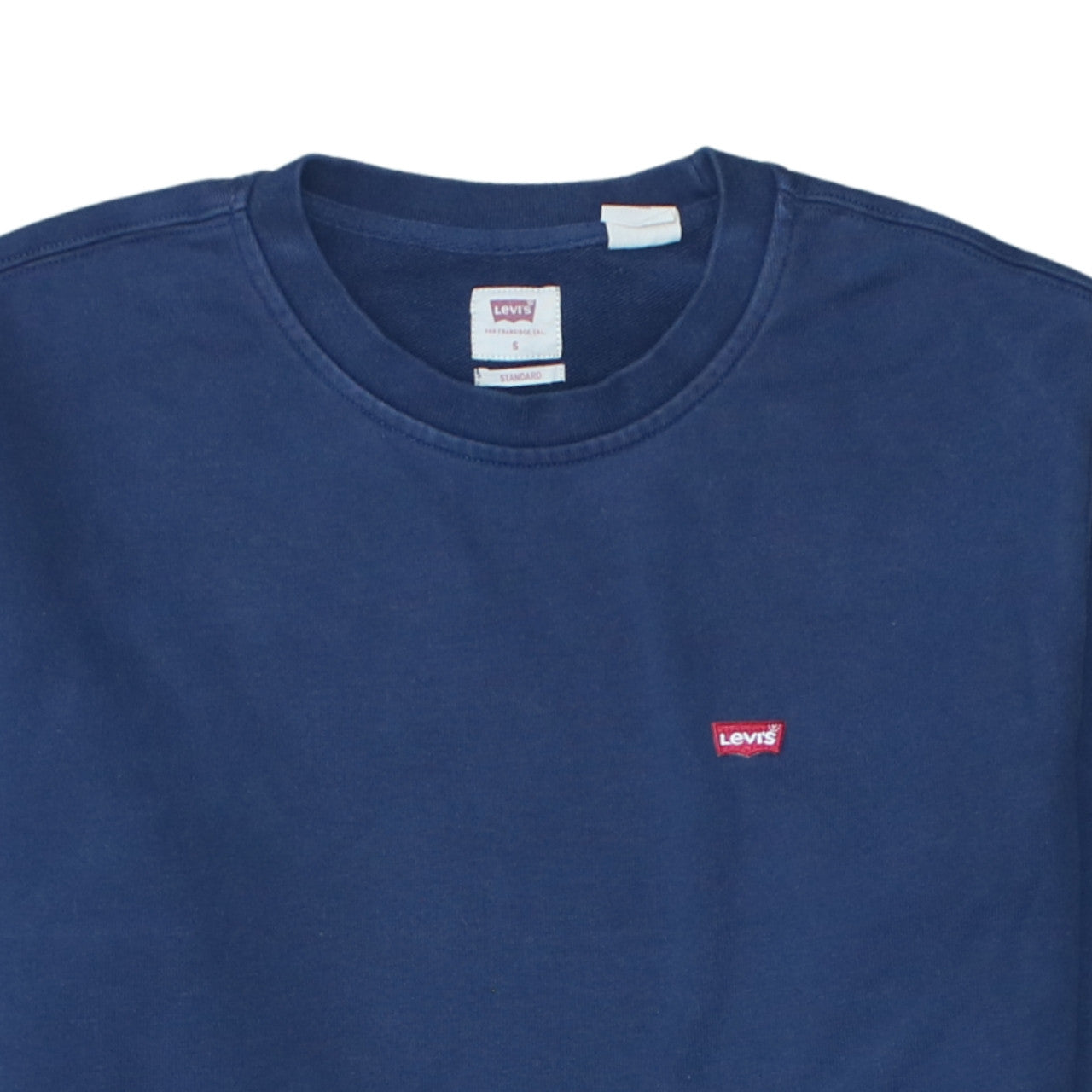 Levi's Women Blue Small Crew Neck Pullover Sweatshirt