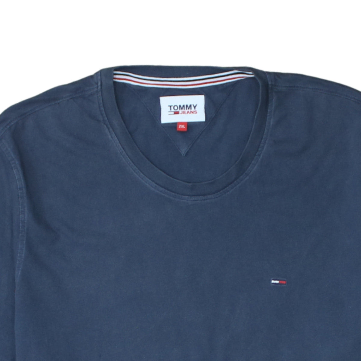Tommy Jeans Men's Blue 2XL Cotton Crew Neck T-Shirt