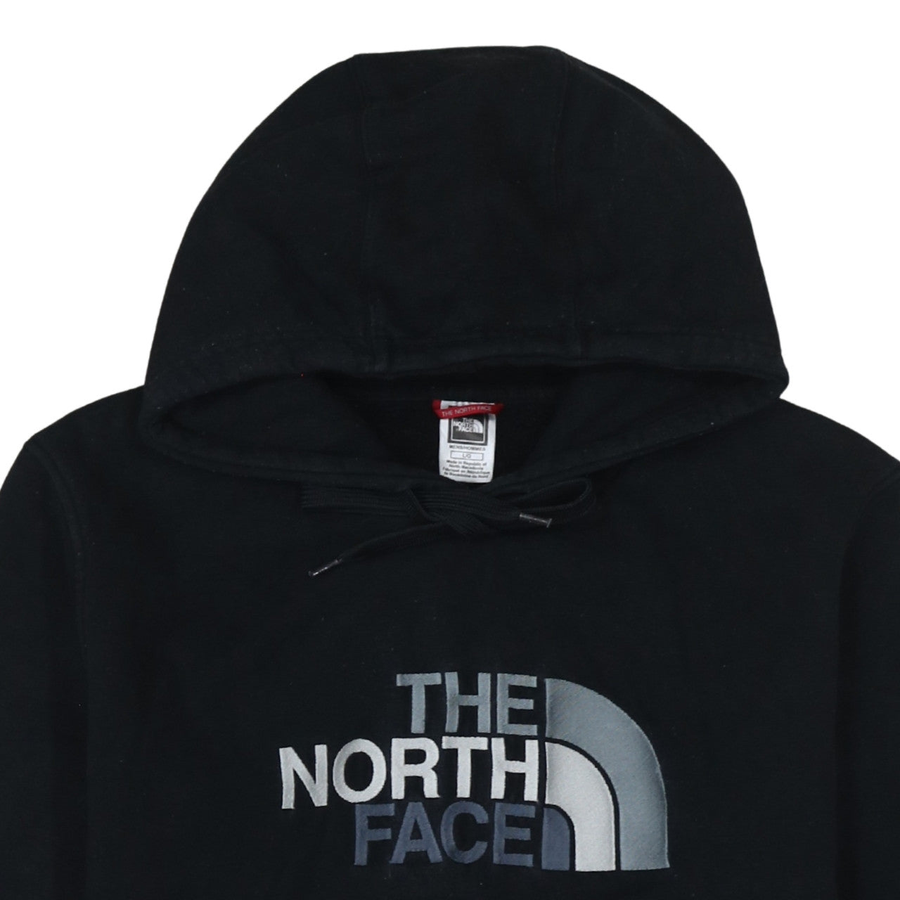 The North Face Mens Black Pullover Hoodie L Logo Fleece Sweatshirt