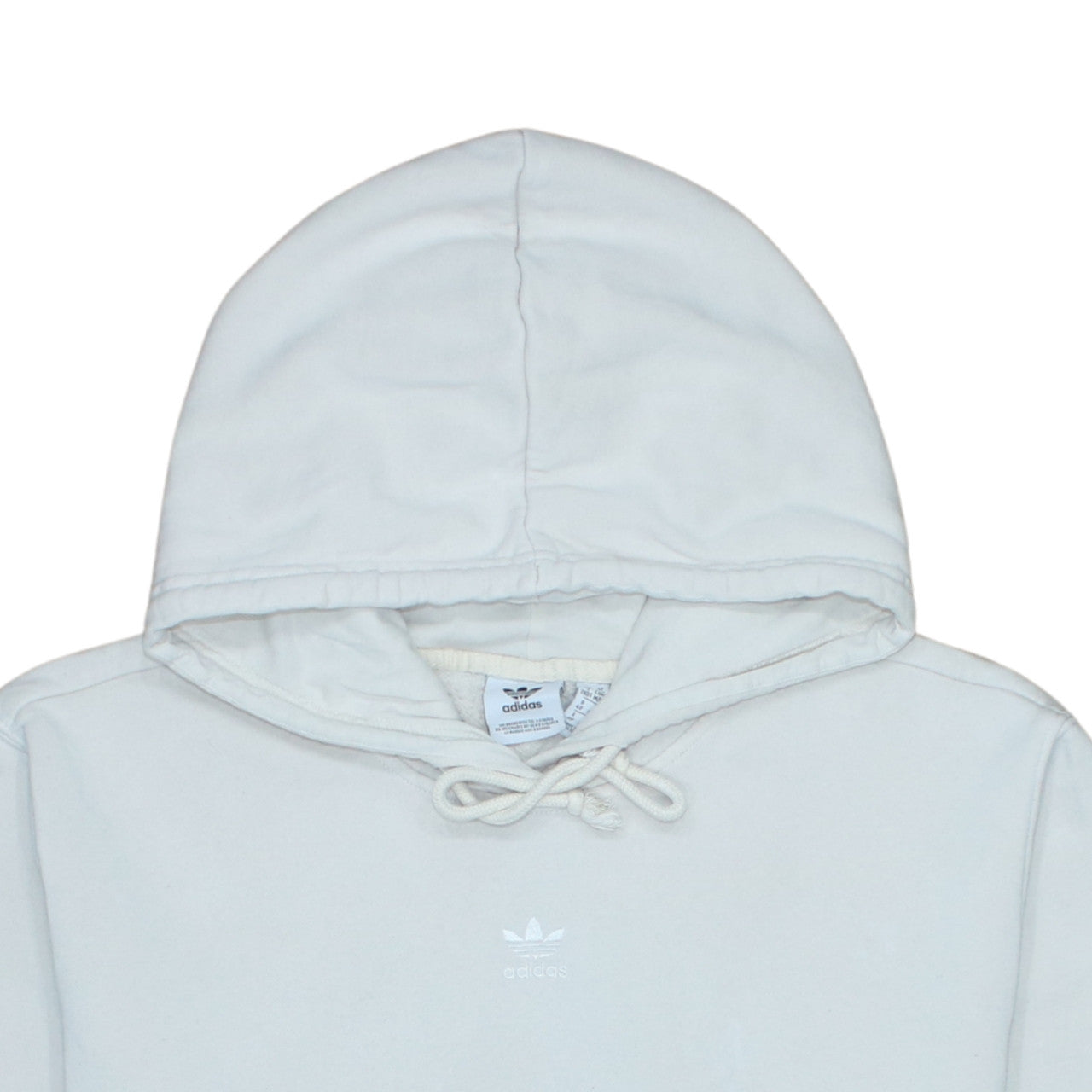 Adidas Women’s White Pullover Hoodie Size 14 Fleece Cotton Blend