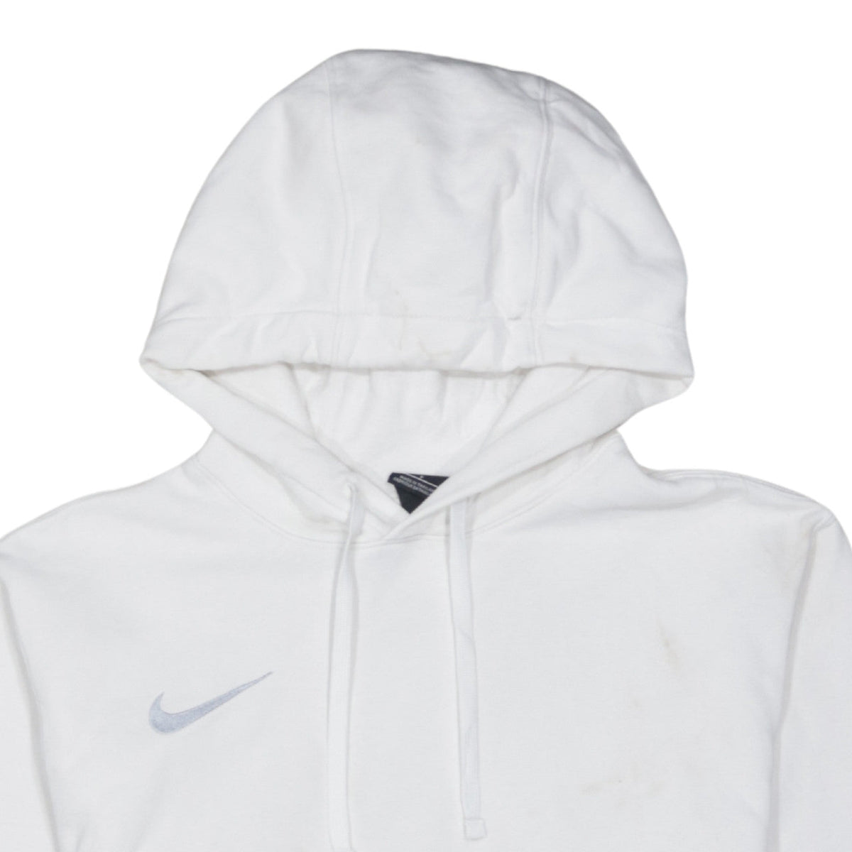 Nike Men's White Pullover Hoodie Size M Embroidered Logo Sportswear