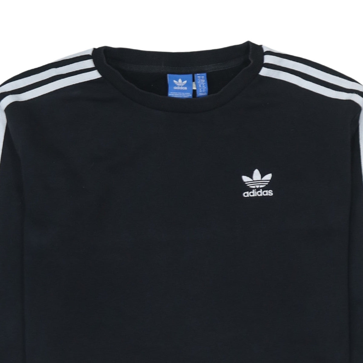 Adidas Womens Black Crew Neck Pullover Sweatshirt Size 10 UK