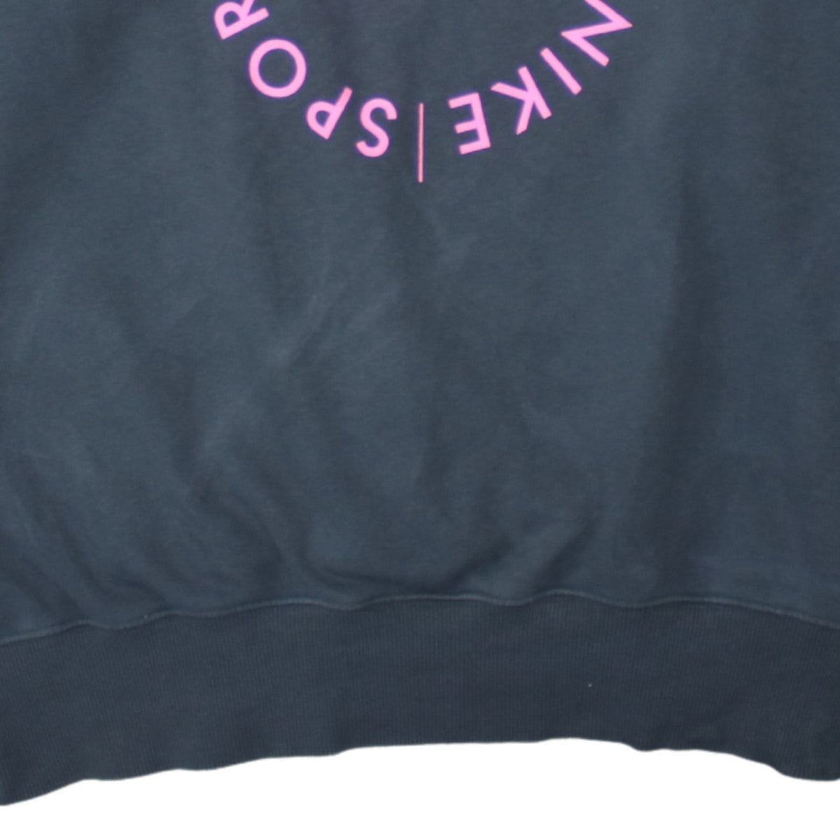 Nike Womens Black Pink Logo Crew Neck Pullover Sweatshirt M