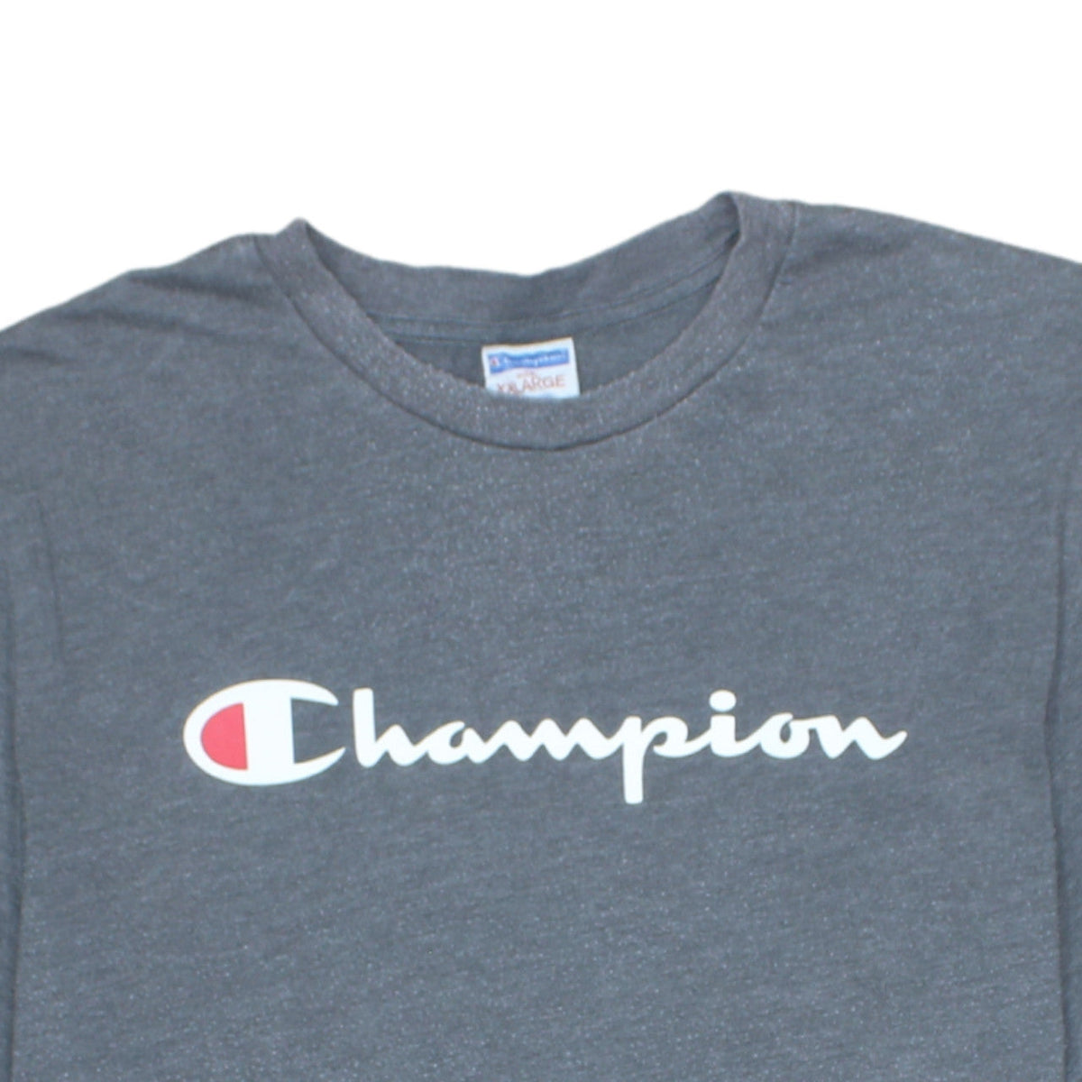 Champion Men's Grey Crew Neck Logo T-Shirt Size 2XL