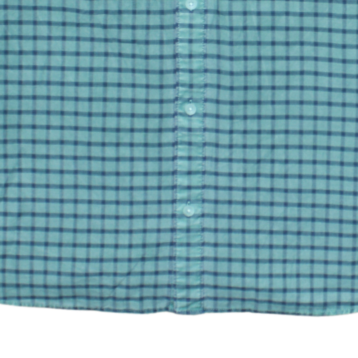 Tommy Jeans Men's Blue Check Long Sleeve Regular Fit Cotton Shirt L