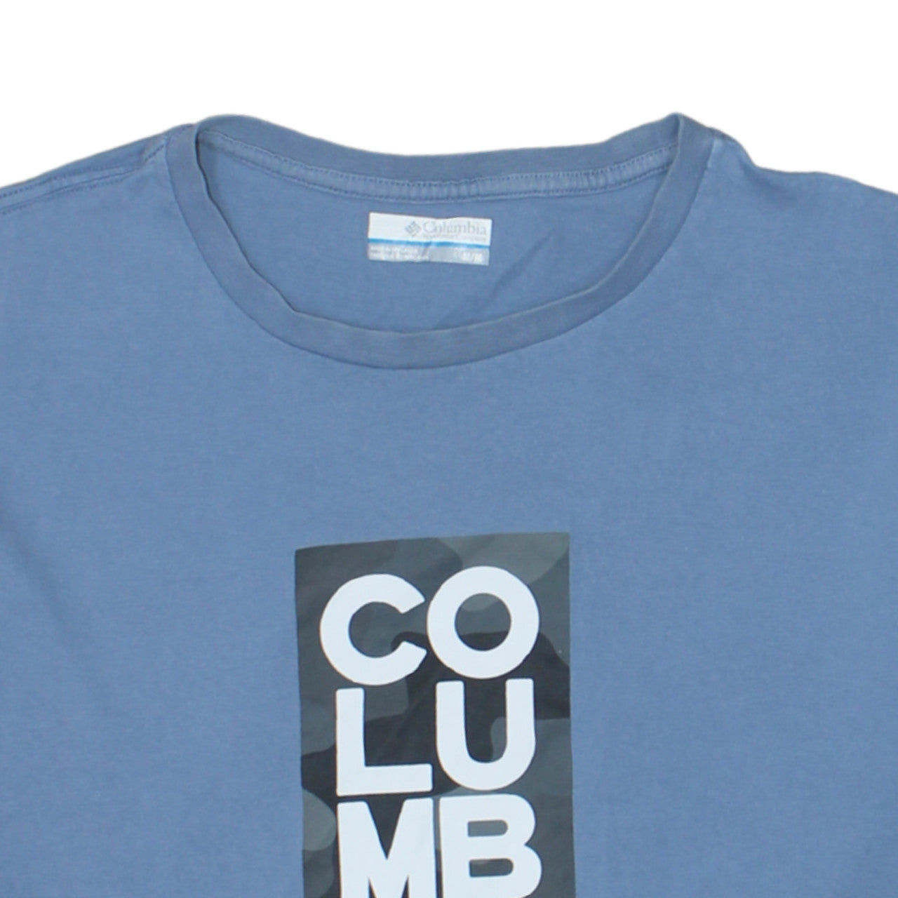 Columbia Mens Blue Graphic Organic Cotton T-Shirt Medium