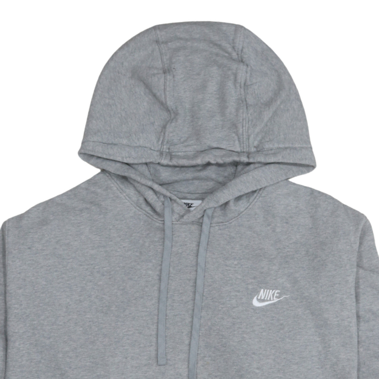Nike Men's Grey XL Pullover Hoodie with Logo and Pockets