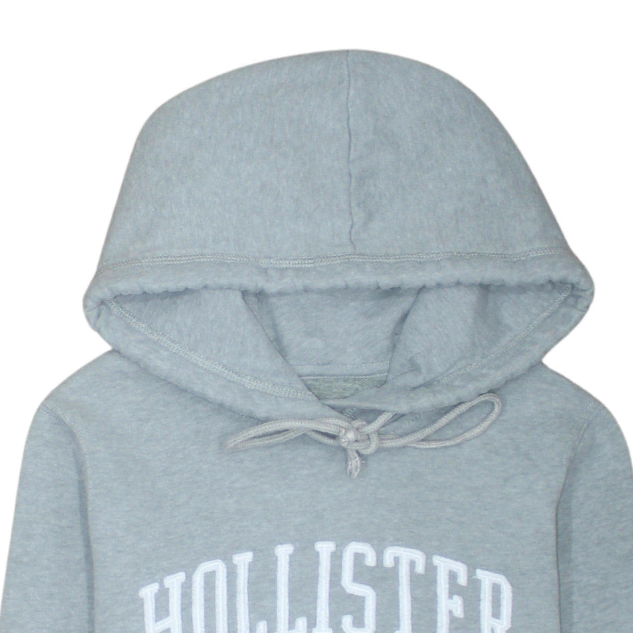 Hollister Unisex Grey XS Pullover Hoodie with Logo Print