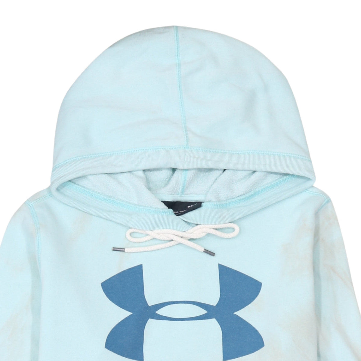 Under Armour Mens Blue Pullover Hoodie M Relaxed Fit Logo Sportswear
