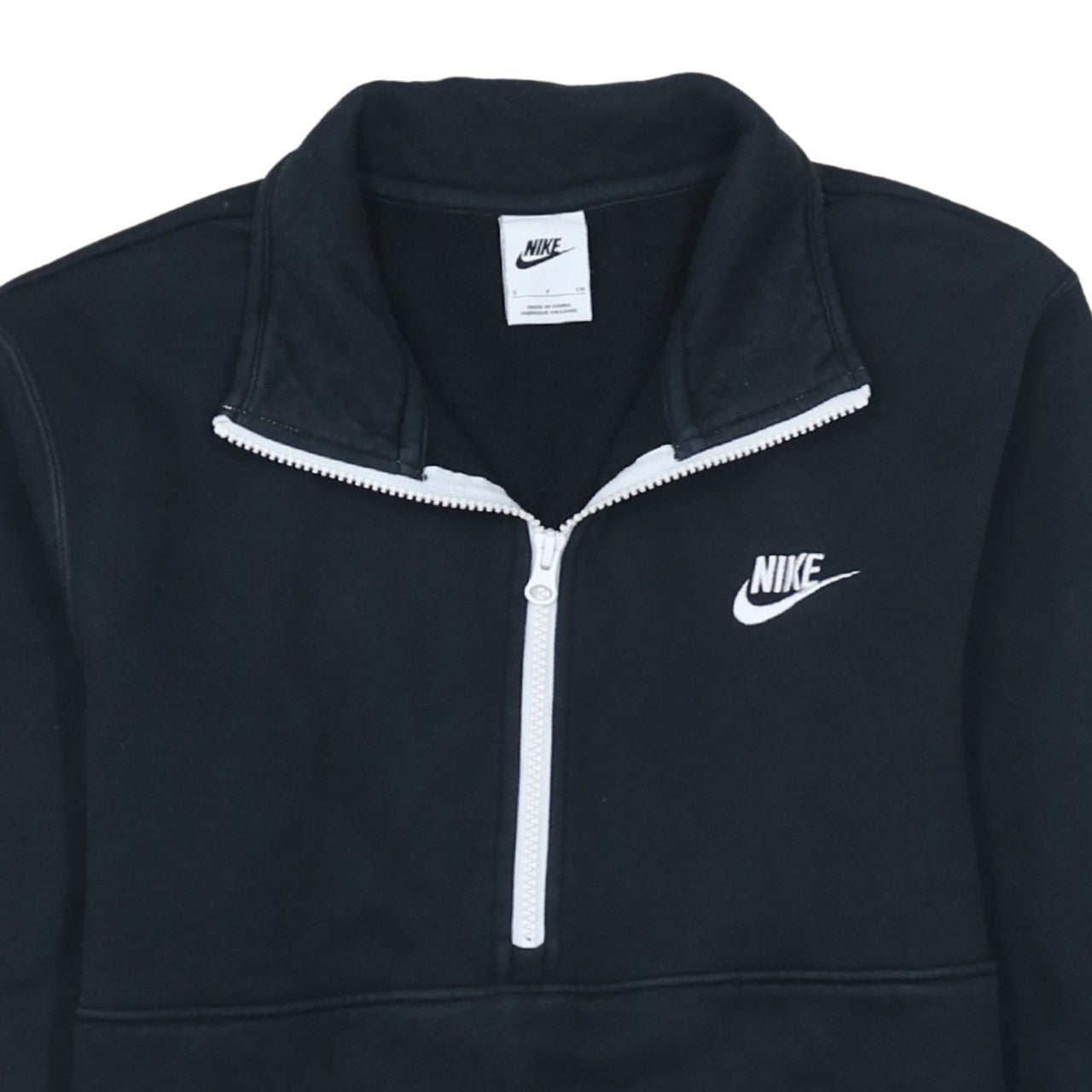 Nike Men's Black Small 1/2 Zip Sweatshirt Fleece Pullover