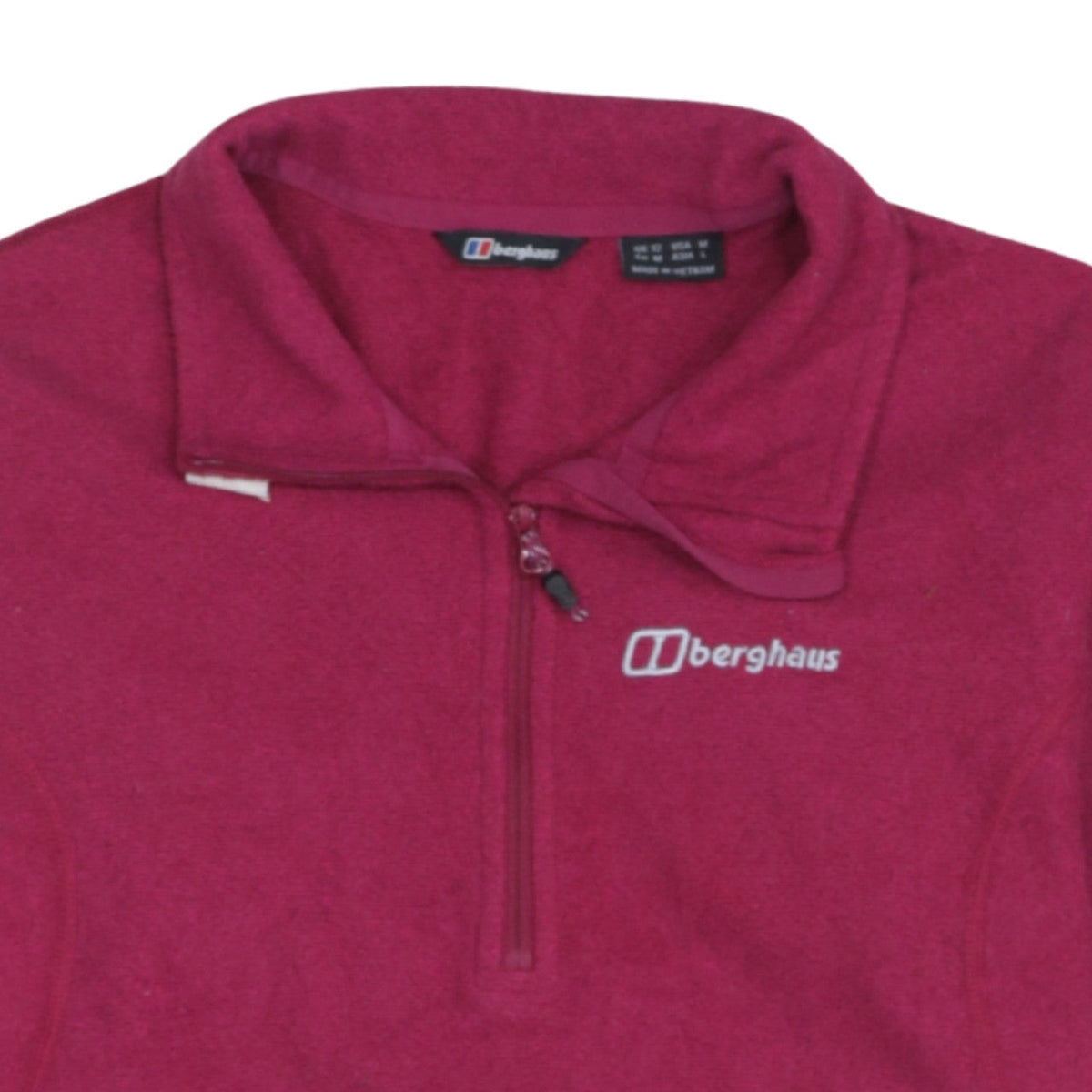 Berghaus Women’s Pink Fleece Pullover Sweatshirt Size M Half Zip Outdoor