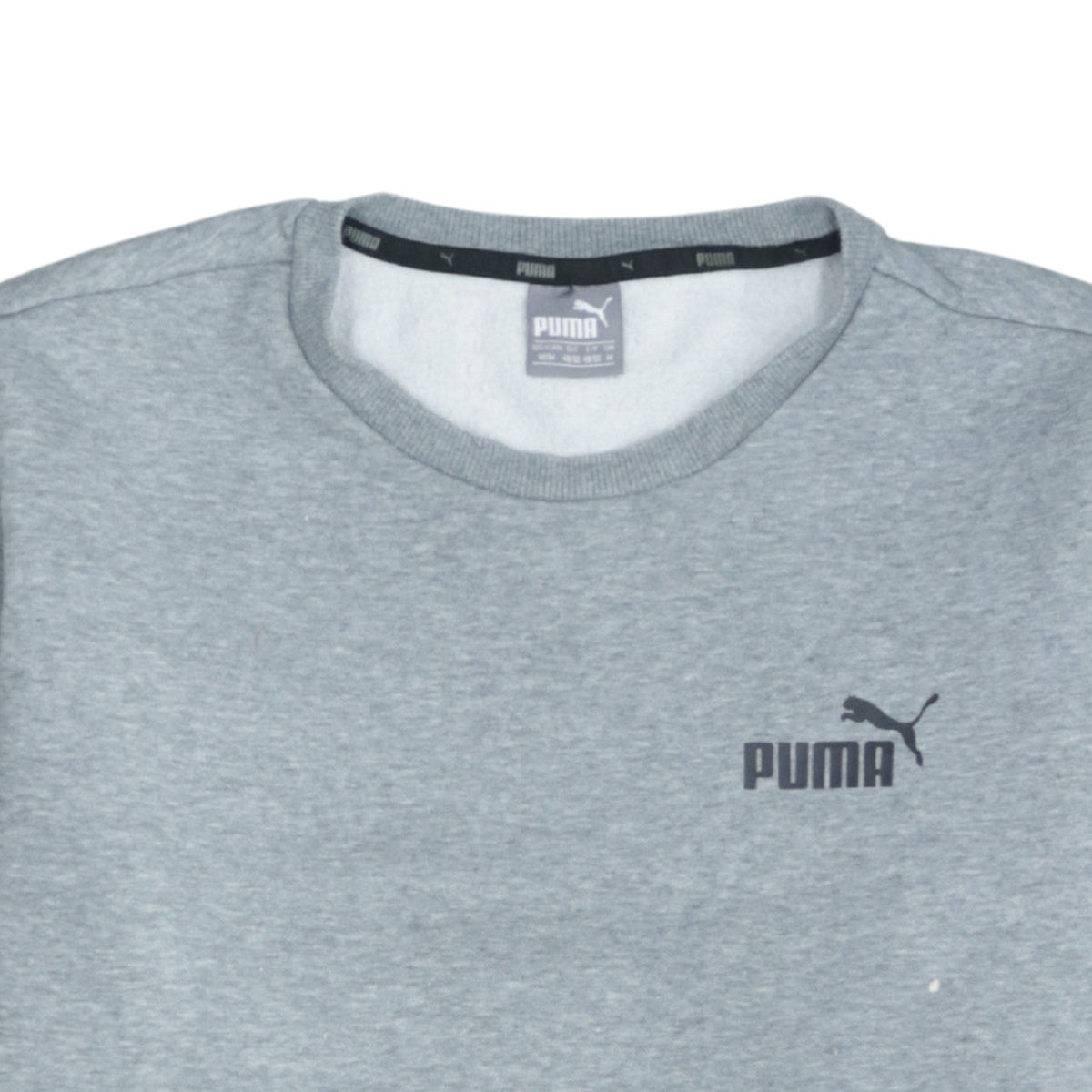 Puma Men's Grey Crew Neck Pullover Sweatshirt Size M