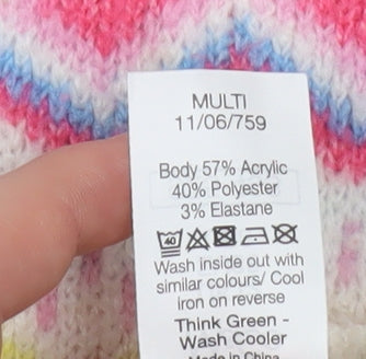 M&Co Women's Multicoloured Fair Isle Knit Jumper Size 12