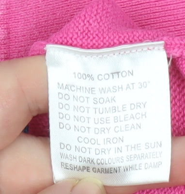 Rachel Lacey Women’s Pink Striped Cotton Polo Jumper Size 12