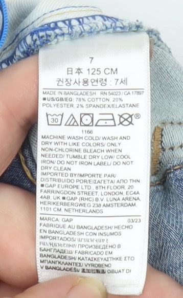 Gap Kids Boys Blue Straight Jeans Age 7 Years Regular Fit Denim