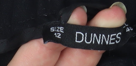 Dunnes Women's Black Straight Leg Tailored Trousers Size 12