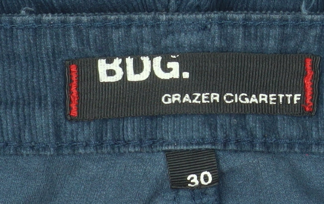 BDG Boys Blue Corduroy Slim Chino Trousers Size 30