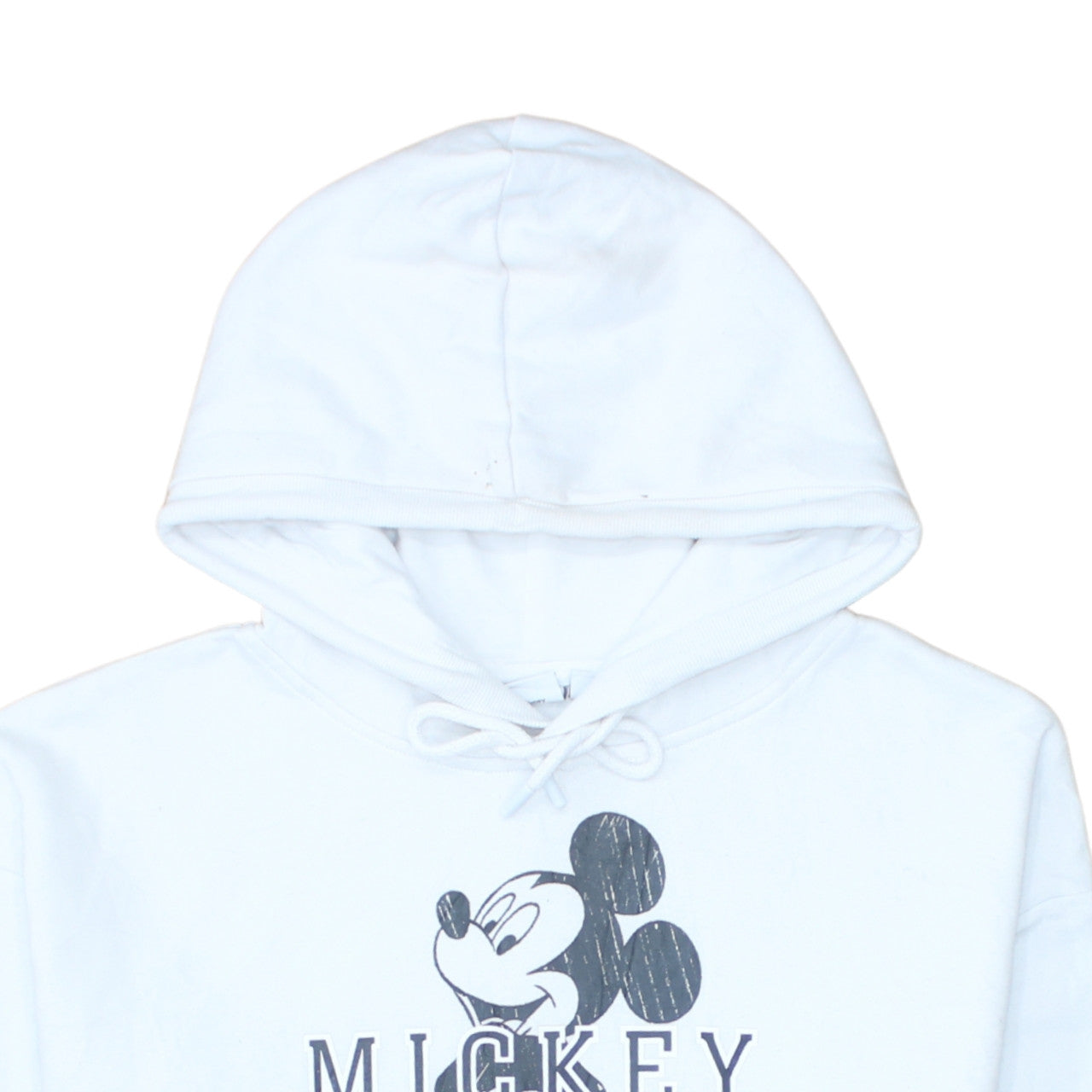 Disney Primark Womens White XS Pullover Hoodie Mickey Mouse Graphic