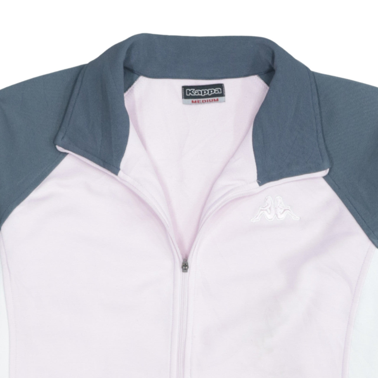 Kappa Women's Pink & Grey Colourblock Track Jacket Size M