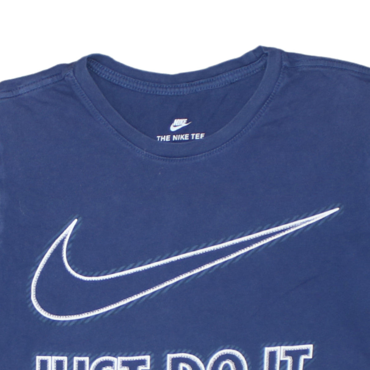 Nike Men's Blue Cotton Athletic Fit Just Do It T-Shirt Size S
