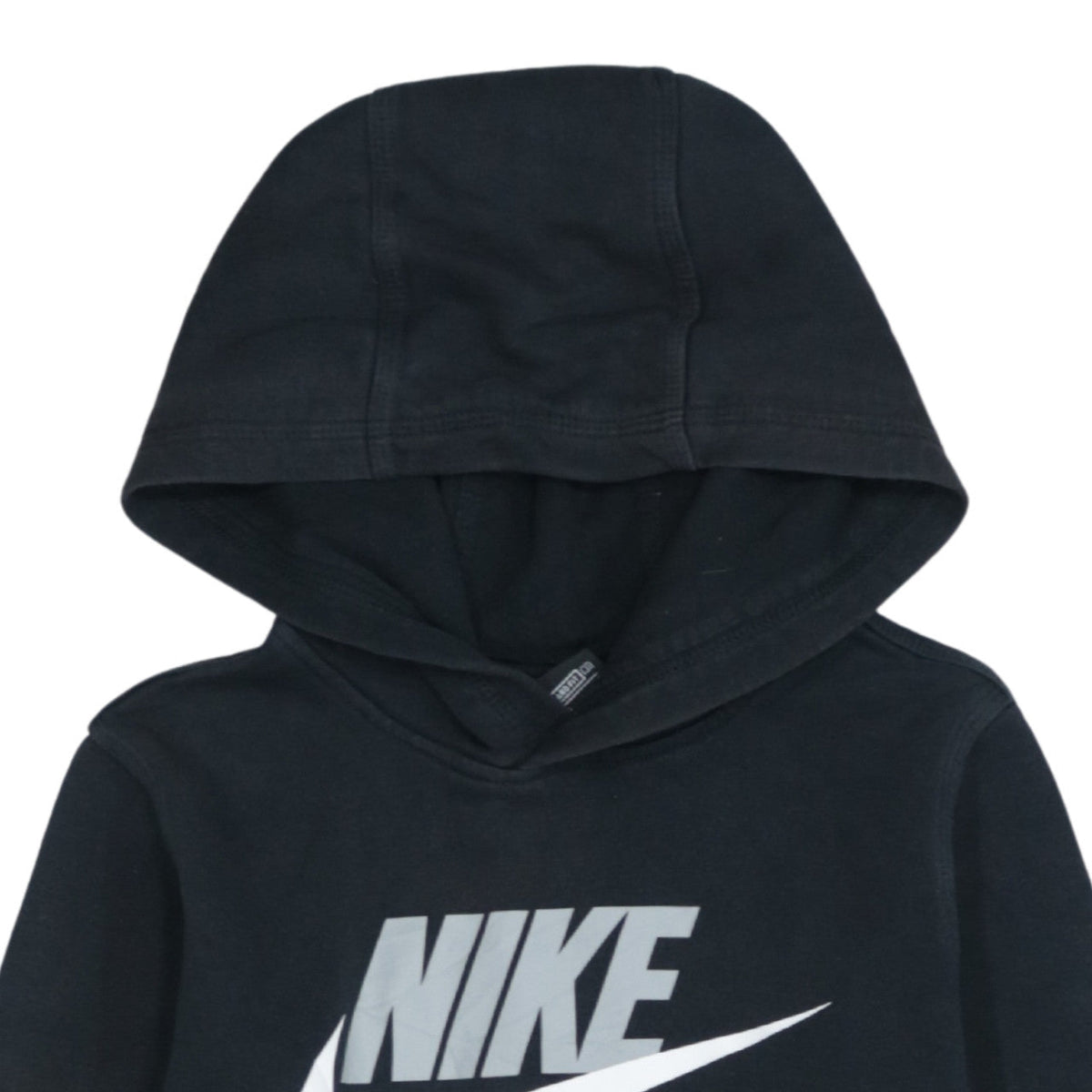 Nike Boys Black Pullover Hoodie 13-14 Years Standard Fit Logo Fleece Jumper