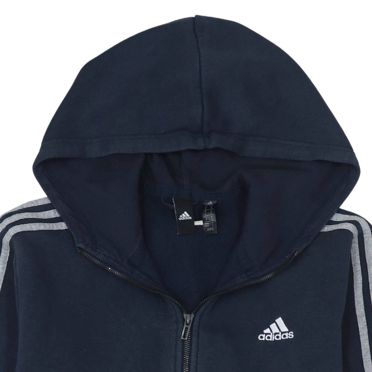 Adidas Mens Blue Full Zip Hoodie Size M Sports Fleece