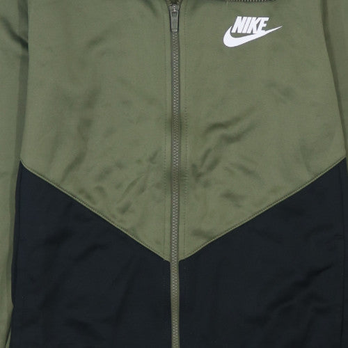 Nike Boys Green Black XL Track Jacket Full Zip Sports Top