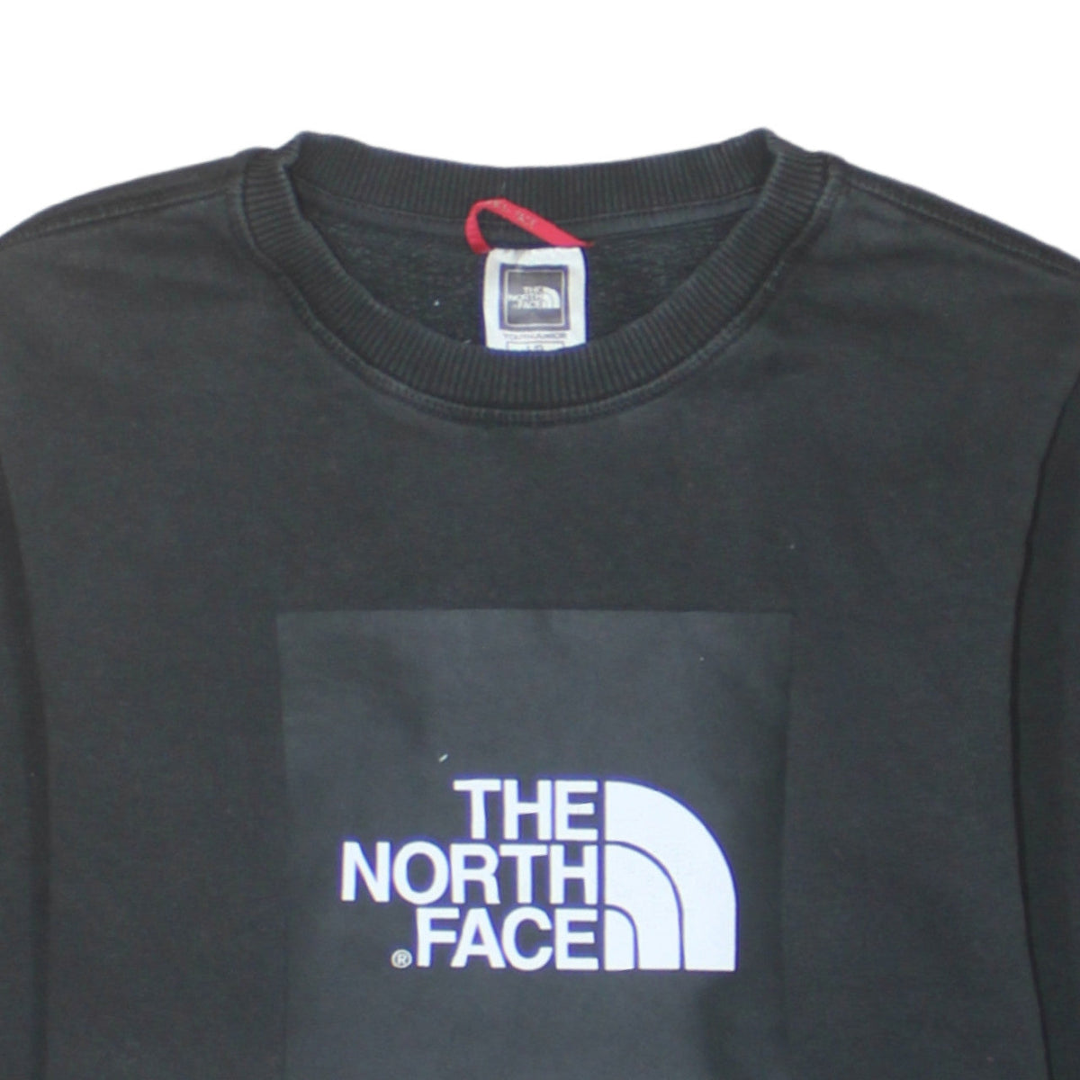 The North Face Boys Black Pullover Sweatshirt L Graphic Logo Crew Neck