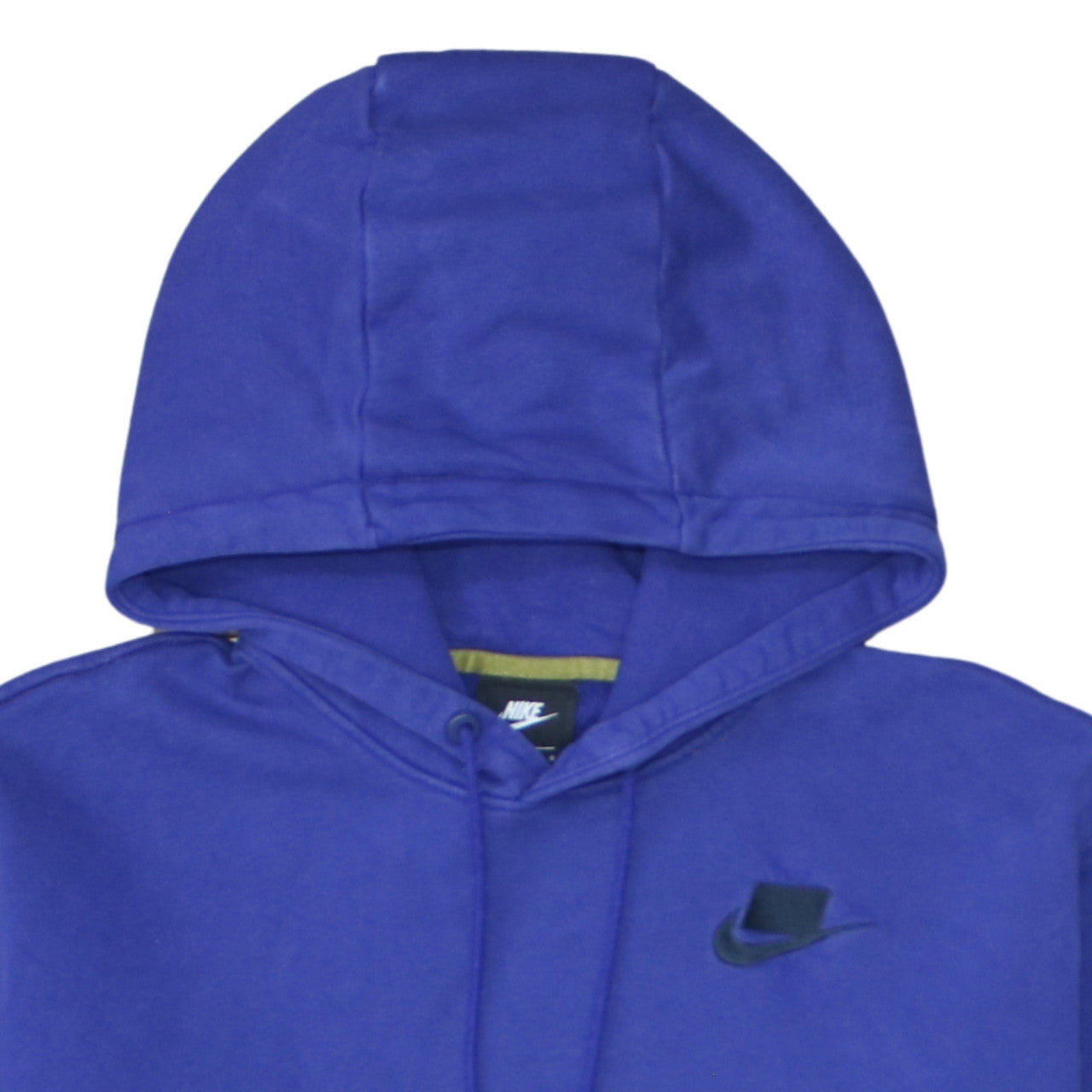 Nike Women's Blue Pullover Hoodie L Cotton Blend Casual Sweatshirt