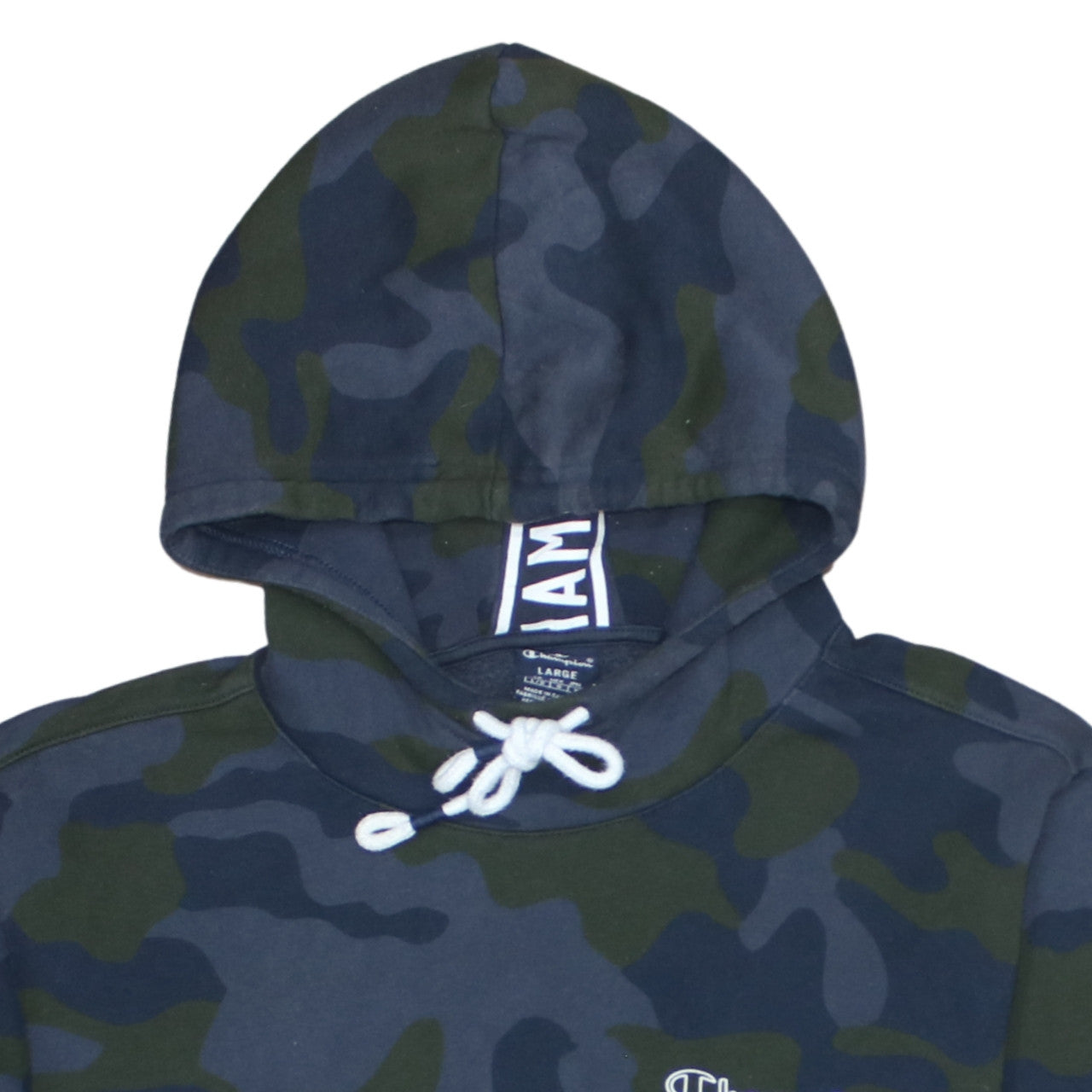 Champion Men's Green Camouflage Pullover Hoodie Size L
