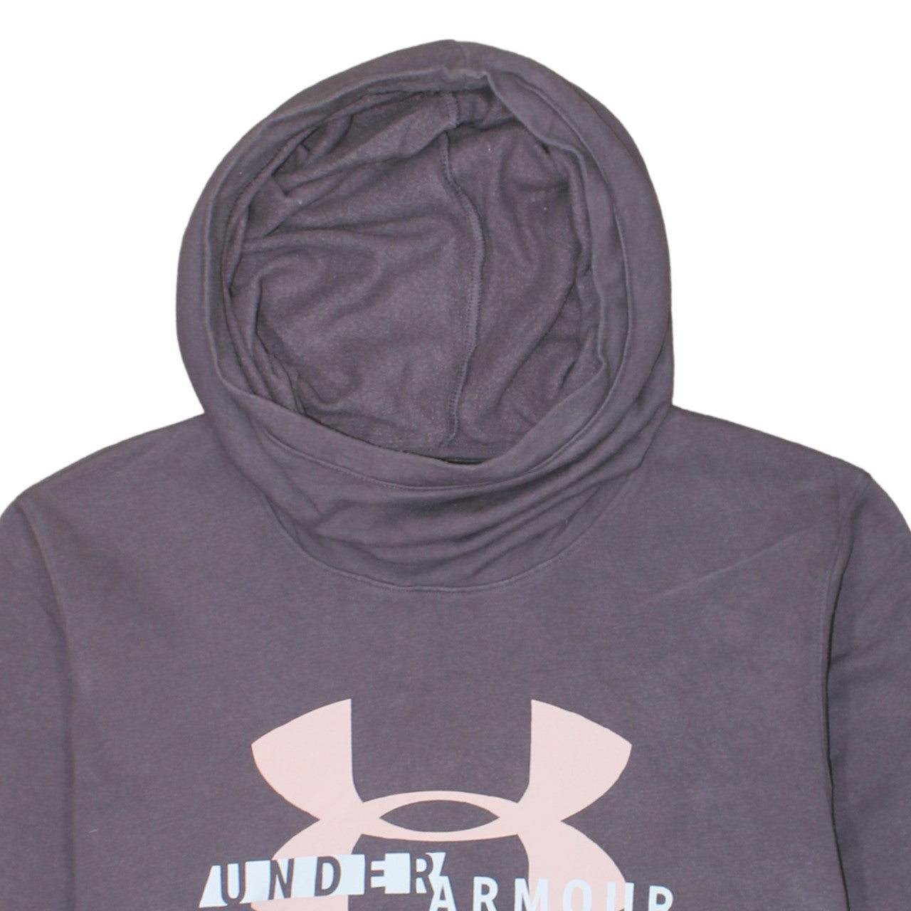 Under Armour Womens Grey Hoodie Size XL Loose Fit Logo Pullover