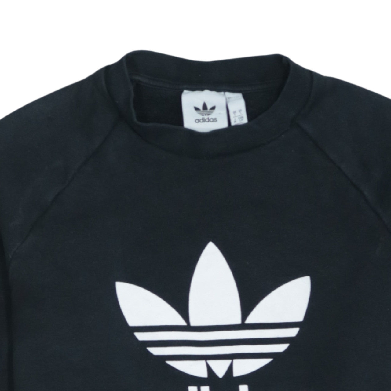Adidas Men's Black Crew Neck Logo Sweatshirt Size S