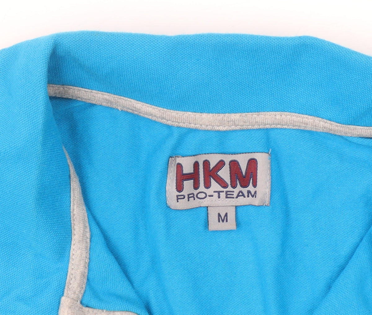 HKM Pro Team Men's Blue Cotton Stretch Polo Shirt M