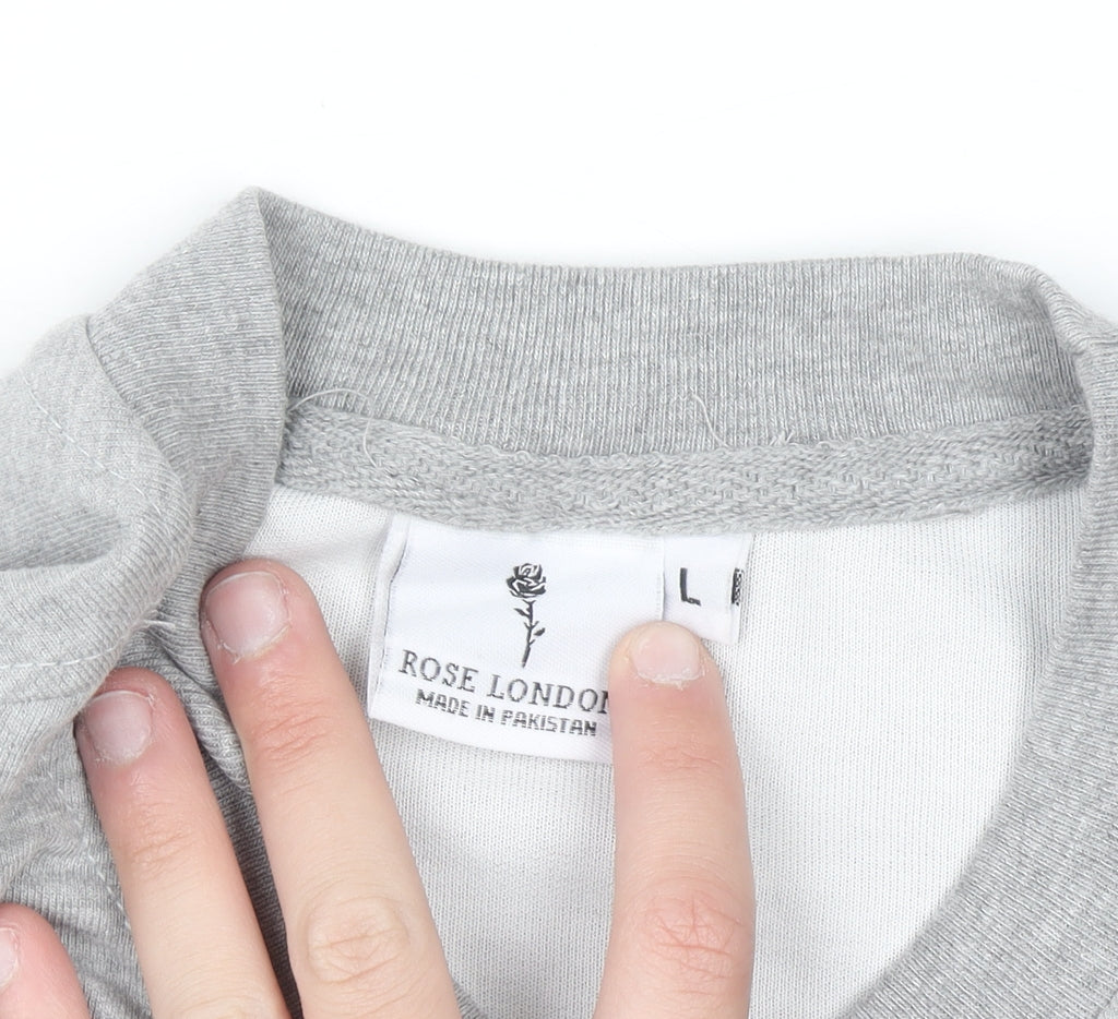 Rose London Women’s Grey Crew Neck Short Sleeve T-Shirt Size L