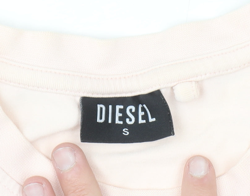 Diesel Womens Pink Slim Fit Short Sleeve T-Shirt Size S