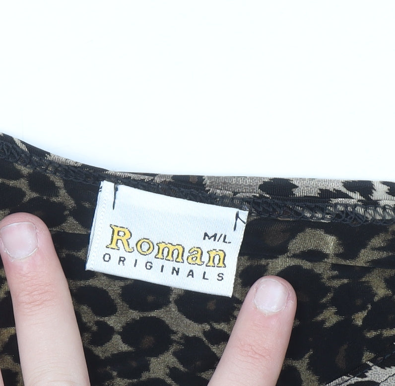Roman Originals Women’s Leopard Print Short Sleeve T-Shirt M/L
