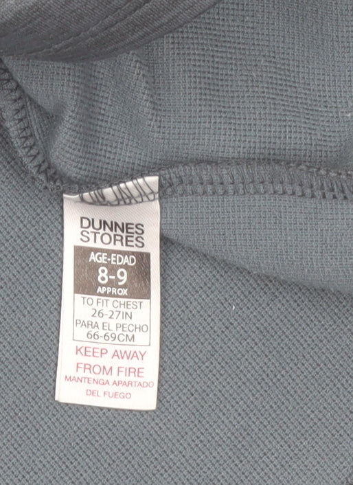 Dunnes Boys Grey 1/4 Zip Long Sleeve Activewear Top 8-9 Years