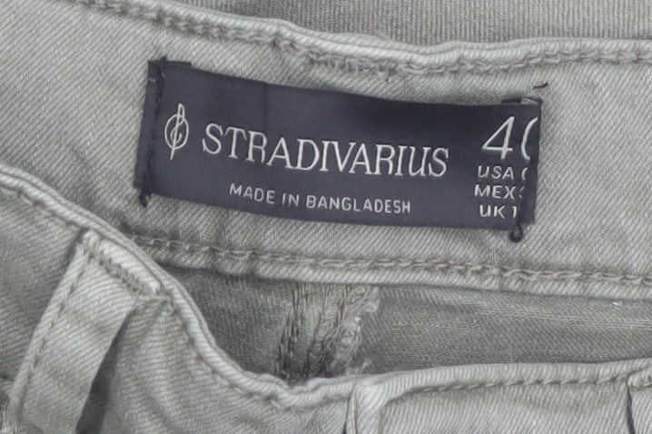 Stradivarius Womens Green High Waist Skinny Jeans Size 12