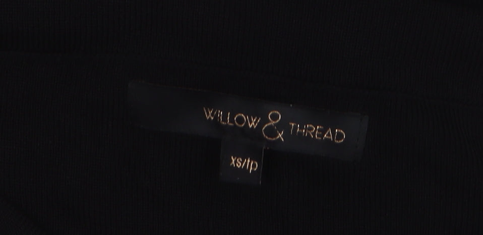 Willow & Thread Women's Black XS Stretch Pencil Skirt