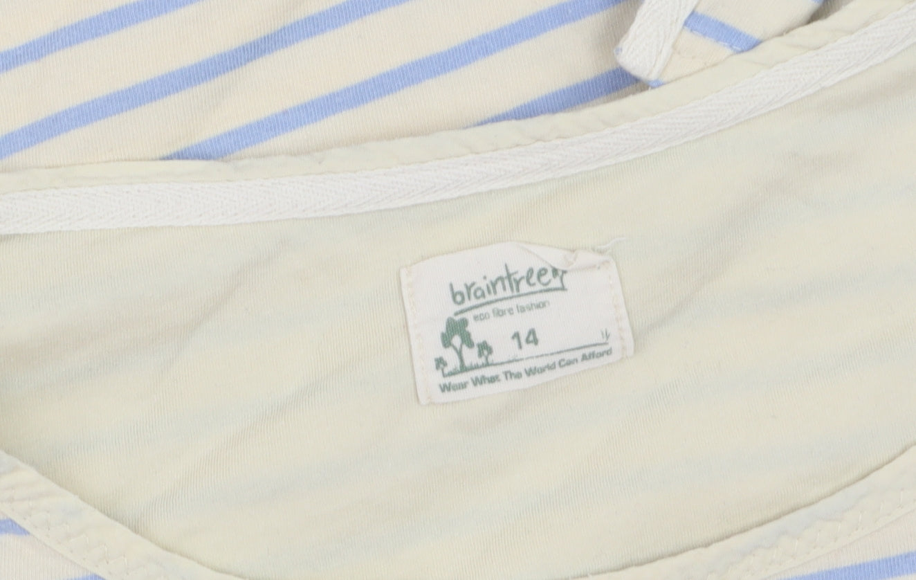Braintree Women's Multicoloured Stripe Organic Cotton Pullover Jumper Size 14