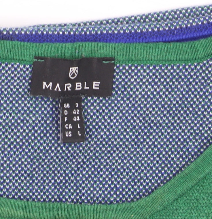 Marble Womens Multicoloured Geometric Cotton Knit Jumper Size L