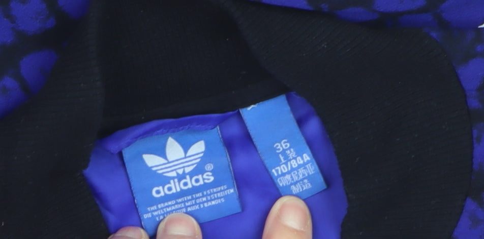 Adidas Men's Blue Animal Print Bomber Jacket Size S