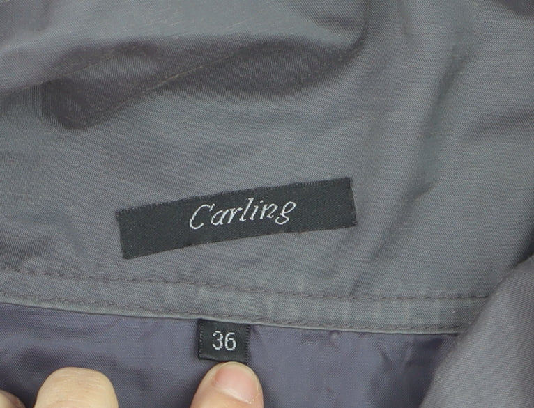 Carling Women’s Grey Hooded Long Anorak Coat Size 8