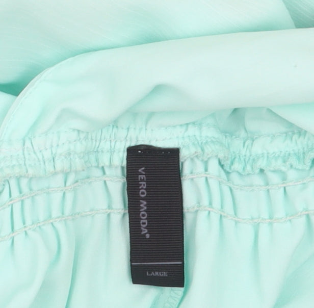 Vero Moda Women’s Green Chiffon Slip Dress Size L