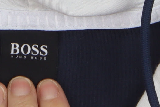 Hugo Boss Men's Blue Full Zip Hoodie Size S Regular Fit